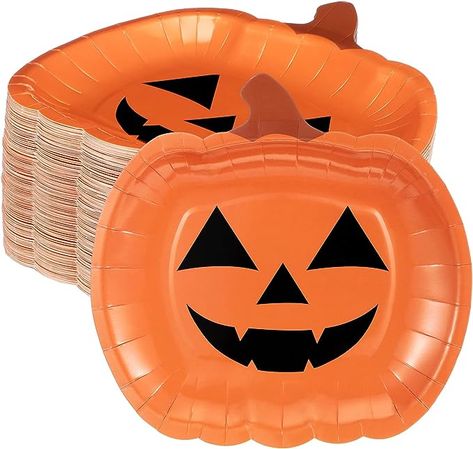 Amazon.com: Umigy 120 Pcs Halloween Pumpkin Paper Plates 9 Inch Orange Pumpkin Disposable Plates Halloween Party Dinner Plates for Halloween Holiday Catering Events Dinning Party Favors … : Home & Kitchen Pumpkin Plates, Holiday Catering, Halloween Party Dinner, Catering Events, Party Dinner, Disposable Plates, Orange Pumpkin, Halloween Paper, Event Catering