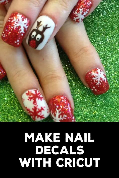 How to Make Nail Decals With Cricut Nail Designs With Cricut, Nail Svg Vinyl Decals, How To Make Nail Stickers With Cricut, Cricut Nail Decals Diy Christmas, Vinyl Nail Decals Cricut, Nail Decals Cricut, Cricut Nail Art, Cricut Nail Decals Diy, Cricut Nail Decals