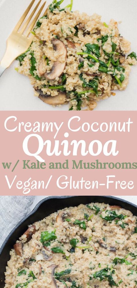 Kale And Quinoa, Coconut Quinoa, Vegan Quinoa, Quick Diet, Coconut Milk Recipes, Healthy Weeknight Dinners, Quinoa Healthy, Healthy Vegan Snacks, Quinoa Recipes