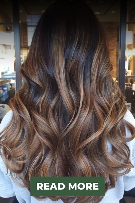 Balayage Long Hair: Stunning Blonde, Brown, and Bronde Color Ideas Bronde Balayage Caramel, Bronde Caramel Balayage, Blonde Balayage On Dark Brown Hair, Natural Balayage Brunette, Balayage On Dark Brown Hair, Natural Balayage, Balayage Caramel, Balayage Long Hair, Balayage Hairstyles