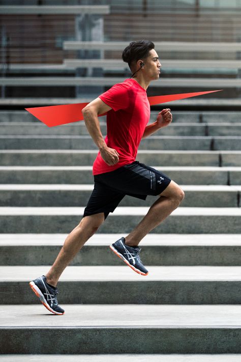 Find Your Gym. Shop the latest men's training gear from Sport Chek! Urban Running, Running Pose, Sports Campaign, Over 50 Fitness, Running Photography, Sport Photoshoot, Sports Advertising, Running Photos, Running Outfit