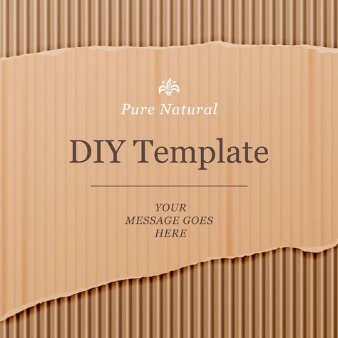 Diy template with cardboard texture back... | Premium Vector #Freepik #vector #corrugated-cardboard #blank-template #corrugated #carton-design Cardboard Texture, Texture Graphic Design, Brochures Mockups, Natural Diy, Corrugated Cardboard, Diy Template, Texture Background, Diy Natural Products, Wood Texture