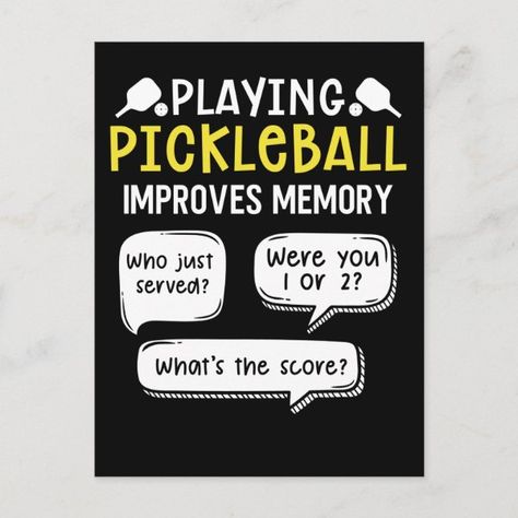 Funny Sports Pickleball Player Postcard Funny Pickle Ball Quotes, Pickleball Quotes Funny, Funny Pickleball Sayings, Pickleball Humor, Ball Quotes, Pickleball Quotes, Pickleball Party, Pickleball Funny, Balls Quote