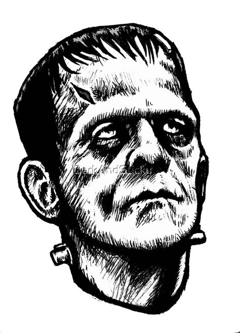 Frankenstein Line Art, Frankenstein Tattoo Stencil, Frankenstein Monster Tattoo, Dracula Tattoo Ideas, Frankenstein Tattoo Simple, Frankenstein Tattoo Traditional, Frankenstein Tattoo Ideas, Vampire Tattoo Ideas Gothic, Dracula Tattoo