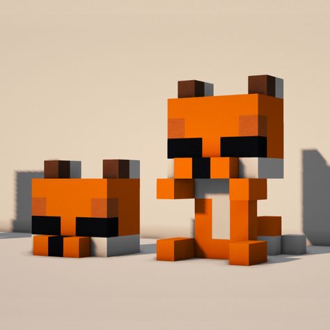 Cute Statues Minecraft, Cool Minecraft Designs, Minecraft Silly Builds, Minecraft Builds Animals, Minecraft Llama Statue, Pig Statue Minecraft, Mc Statue Ideas, Minecraft Mini Animal Statues, Minecraft Cute Animal Builds