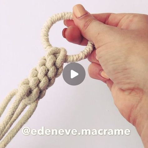 9,583 likes, 79 comments - edeneve.macrame dňa November 5, 2018: "✨➰HOW TO TIE A CHINESE CROWN KNOT ➰✨ The Chinese Crown Knot is a decorative knot, and a great alternative to the wrapped knot for beginning plant hangers. The single cords shown in the video can also be replaced with groups of several cords. We have tied a single Chinese Crown Knot in the first slide, however repeated the knot three more times to show the finished result at the end of the tutorial. Please watch on and/or refer ... Macrame Ending Knot, Macrame Finishing Knots, Chinese Crown, Crown Knot, Decorative Knots, Macrame Supplies, Modern Crafts, Macrame Knot, Macrame Plant Hangers