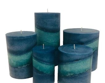 WicksnMoreCandles - Etsy Egypt Teal Candles, Cross Candles, Candle Pins, Homemade Scented Candles, Scented Pillar Candles, Fragrant Candles, Photo Candles, Candle Business, Blue Candles