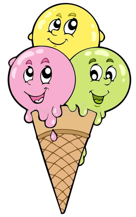 Ice Cream Cone Drawing, Cartoon Ice Cream, Ice Cream Cute, Ice Cream Cartoon, Ice Cream Art, Cute Food Drawings, Ice Cream Cones, Funny Emoji, Animated Drawings