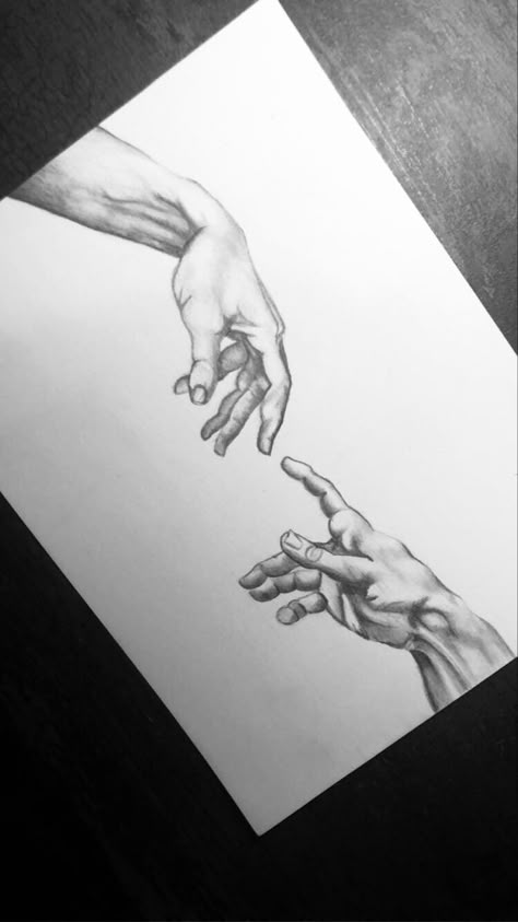 Creation Of Adam Hands Drawing, Michelangelo Hands Drawings, Hands Sketch Aesthetic, Michaelangelo Hands Tattoo, Michelangelo Sketches, Sketchbook Hands, Michelangelo Artwork, Michelangelo Hands, Michelangelo Sculpture