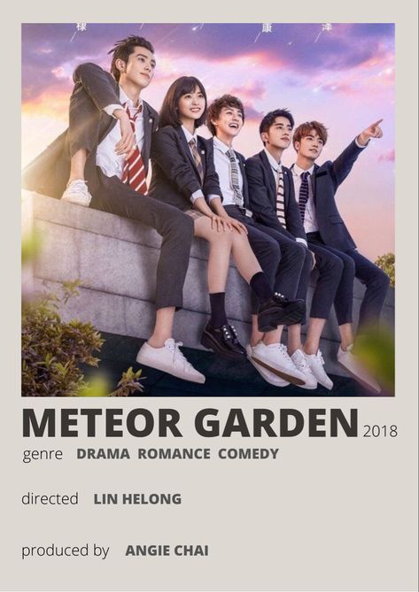 Meteor garden minimalist poster Starfield Library, Movies To Watch Teenagers, Exclusive Club, Mystery Film, Movie Card, Korean Drama Series, Film Posters Minimalist, Korean Drama Tv, Drama Tv Shows