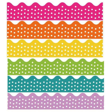 This spring decorate your classroom with bright polka dot bulletin board borders! Borders For Board Decoration, Borders For Board, Polka Dot Bulletin Board, Polka Dot Office, Bulletin Board Borders Printable, Bulletin Borders, Classroom Borders, Writing Outline, Colorful Classroom