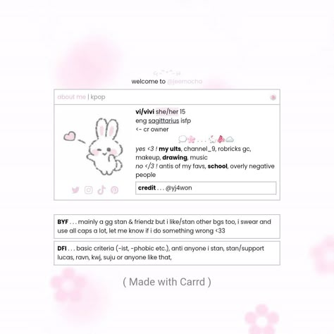 Carrd Inspo Kpop Interactive, Everskies Profile Layout, Everskies Profile, Cardd Inspo, Carrd Templates, Profile Layout, School Suplies, Rentry Inspo, Overlays Cute