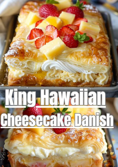 Irresistible King Hawaiian Cheesecake Danish King Hawaiian Cheesecake Danish, Hawaiian Breakfast Ideas, Kings Hawaiian Cheesecake Danish, Hawaiian Cheesecake Danish, Cheesecake Danish, Hawaiian Cheesecake, Hawaiian Breakfast, Hawaiian Desserts, King Hawaiian Rolls