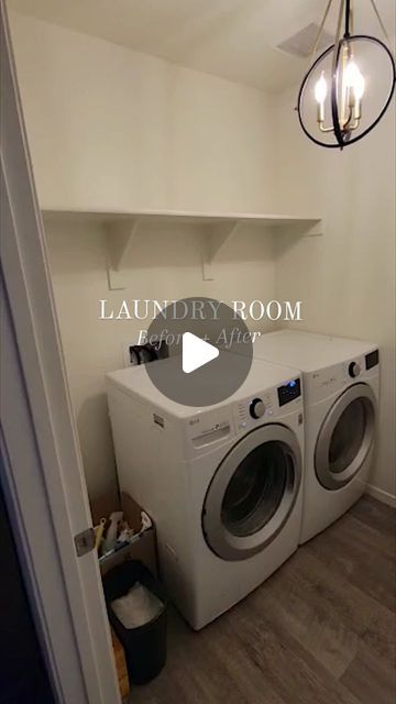 Hi, we're Cody & Nikki | DIY + Design on Instagram: "Out with the old, in with the laundry room dreams! ✨️ Forever one of our favorite room transformations up to date! Our builder grade laundry room was lacking storage space and organization, so we got to work and transformed it into one of our favorite rooms in the house. 😍 What do you think of this room transformation? LIKE | FOLLOW | SHARE @fmh_designs #laundryroomgoals #laundryroomorganization #laundryroomdecor #laundryroom #laundryroommakeover #roomtransformation #roommakeover #frombuildergradetocustommade #fromdrabtofab #diyhomeimprovement #diyhome #diycouple #diylaundryroom #homesweethome #roominspiration #laundryroomdesign" Builder Grade Laundry Room, Laundry Mudroom, Dream Laundry Room, Laundry Room Renovation, Primary Bath, Laundry Room Remodel, Builder Grade, Laundry Closet, Laundry Decor