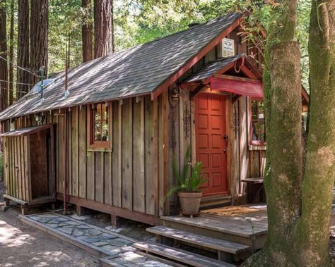 Shack Interior, Mountain Architecture, House Details, Tiny House Listings, Getaway Cabins, Building Designs, Little Cabin, Tiny Cabin, Log Cabin Homes