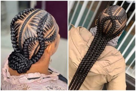 Stitch braids have become a common hairstyle among ladies. The style can be worn by women of all ages. Here are some few stitch ideas for your next hairstyle. Jumbo Stitch Braids Cornrows, Stitch Braids Updo Hairstyles, Four Feedin Braids Styles, 4stitch Braids, Four French Braids Hairstyles, 2 Stitch Braids Black Women, Stich Braids Girl, 4-6 Stitch Braids Hairstyles, Feed In Braids For Black Women