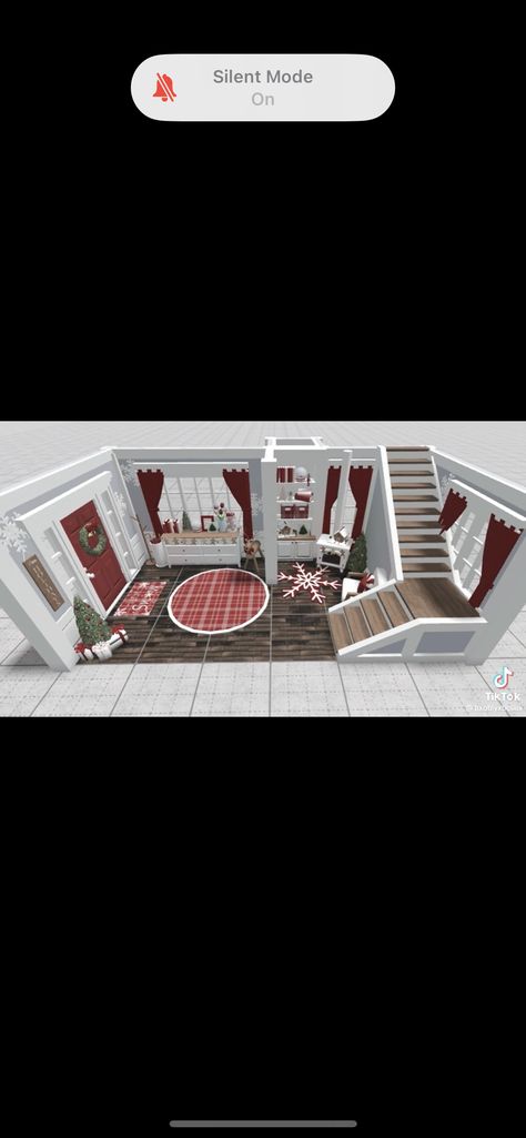 Bloxburg Christmas Entrance, Bloxburg Cozy Christmas House, Christmas In Bloxburg, Small Christmas House Bloxburg, Bloxburg Winter Wonderland Layout, Bloxburg Cristhmas House, Christmas Bloxburg Bedroom, Pj Bloxburg Codes, Bloxburg Street Name Decals