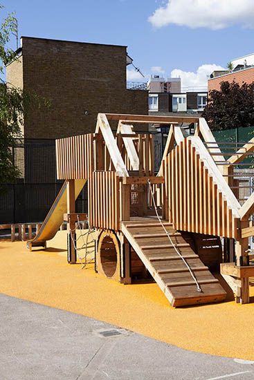 School Playground Design, Playground Equipment For Schools, Wooden Playground Equipment, Natural Playgrounds, Playground Surface, School Playground Equipment, Wooden Playground, Commercial Playground Equipment, Tower Hamlets