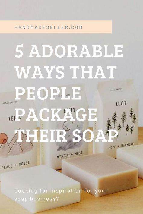 Selling Soap Tips, Soap Mould Ideas, Best Soap Making Kits, Beginner Soap Making, Package Homemade Soap, Wrap Soap Ideas, Home Made Soap Packaging, Cute Soap Packaging Ideas, How To Package Soap To Sell