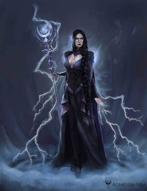 ArtStation - Stella Storm sorcerer Dnd Storm Sorcerer Female, Moon Sorcerer, Storm Character Design, Storm Elemental, Storm Sorcerer Dnd, Storm Sorcerer, Dnd Sorcerer Character Design, Storm Witch Character Design, Storm Mage