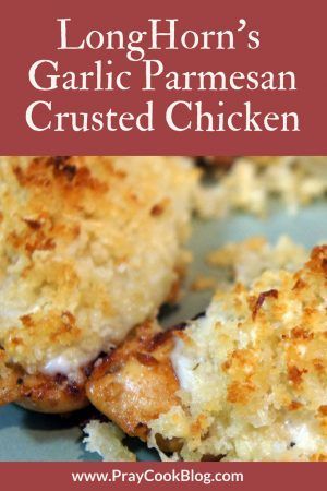 LongHorn’s Garlic Parmesan Crusted Chicken Garlic Parmesan Crusted Chicken, Chicken With Parmesan, Longhorn Parmesan Crusted Chicken, Parmesan Crusted Chicken Recipe, Crusted Chicken Recipes, Cheese Stuffed Chicken Breast, Cheese Stuffed Chicken, Parmesan Crusted Chicken, Garlic Parmesan Chicken