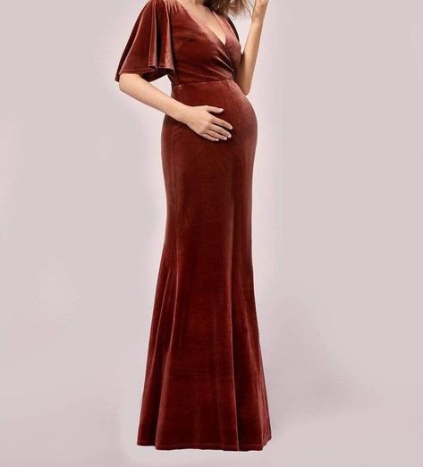 Fit And Flare Maternity Dress, Bridesmaid Maternity Dress, Velvet Maternity Dress, Maternity Evening, Maternity Evening Dress, Pregnancy Dress, Velvet Evening Dress, Maternity Bridesmaid Dresses, Velvet Party Dress