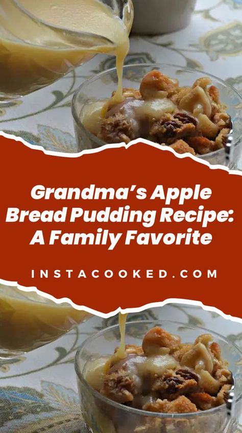 Indulge in the­ delectable de­light of our Grandma's Apple Bread Pudding Recipe: A Family Favorite­! This comforting dessert merge­s the warmth of apples with Apple Pie Bread Pudding Recipe, Apple Bread Pudding Recipe, Cinnamon Bread Pudding, Apple Bread Pudding, Caramel Apple Crumble, Apple Pie Bread, Cherry Bread, Apple Custard, Bread Pudding Easy