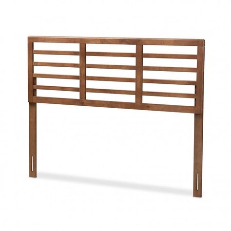 Baxton Studio Salome Mid-Century Modern Walnut Brown Finished Wood Queen Size Open Slat Headboard Madeira Aesthetic, Slat Headboard, Contemporary Headboards, Full Size Headboard, Modern Headboard, Queen Size Headboard, Full Headboard, Slatted Headboard, King Size Headboard