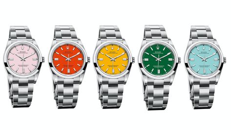 Introducing: The Rolex Oyster Perpetual 36 With New Colorful Dials - HODINKEE Rolex Bracelet, Stainless Steel Rolex, Pink Names, Time And Tide, Rolex Submariner No Date, Submariner Date, New Rolex, Rolex Models, Rolex Oyster Perpetual