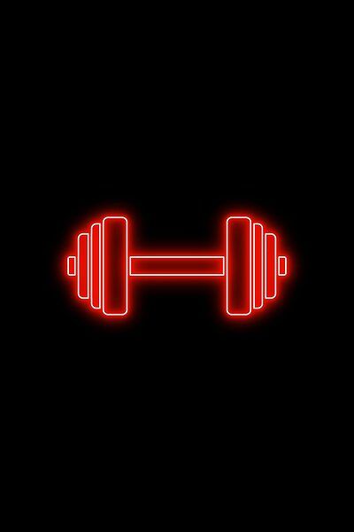 A simple icon of a barbell to show your determination in building those gains on your next workout. Now with some excellent retro 80s synthwave vibes. This design glows in a red color. Gym Logos Ideas, Gym Background Wallpapers, Red Fitness Aesthetic, Red Gym Aesthetic, Gym Logo Design Ideas, Gym Pfp, Gym Icons, Gym Logo Design, Logos Gym