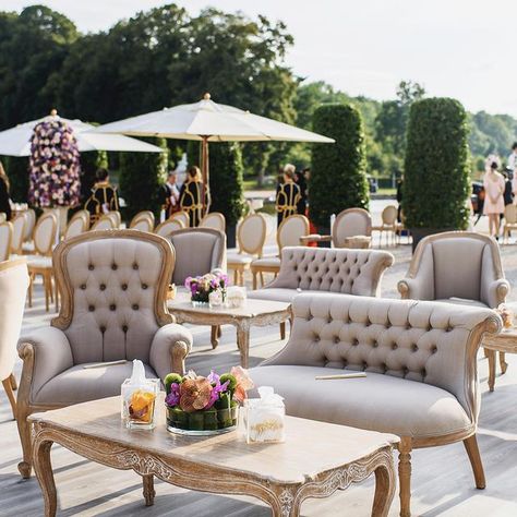 Alejandra Poupel on Instagram: “Love a lounge set up at a wedding? ⠀⠀⠀⠀⠀⠀⠀⠀⠀ Here's a tip, consider setting one up for your ceremony seating. Swipe for the overview (and…” Wedding Reception Lounge Area, Reception Lounge Area, Outdoor Lounge Area, Aged Wood, Sunken Garden, Lace Wedding Dresses With Sleeves, Ceremony Seating, Wedding Dresses With Sleeves, Paris Wedding