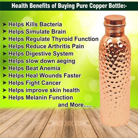 FEATURES: Pure copper water bottle, drink ware set, set of 2, color: brown, material: copper, each bottle size: height: 10.00 inch, diameter: 2.20 inch, capacity: 1000 ml, weight: 220 gram
The perfect way to chill water copper water helps water stay cooler for longer. This copper jug is heat sensitive; let hot drinks such as hot water, than tumbler will be hot. Ayurveda benefits essential allows drinking water to rest in the jug over night for health benefits. Benefits Of Copper Water Bottle, Copper Water Bottle Benefits, Copper Benefits Health, Copper Drinkware, Copper Benefits, Copper Bottle, Benefits Of Drinking Water, Copper Water Bottle, Salve Recipes