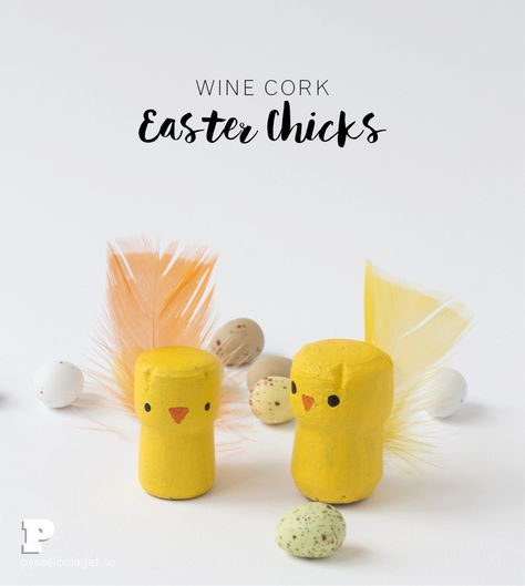 Easter Mason Jars, Easter Paper Crafts, Easter Craft Projects, Cork Crafts Diy, Cork Ornaments, Cork Projects, Fun Easter Crafts, Easy Easter Crafts, Wine Cork Crafts