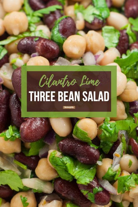 You won't believe how much flavor is in this healthy cilantro lime three bean salad! This will be your new potluck favorite. Bland Diet Recipes, Lacinato Kale, Cilantro Salad, Types Of Lettuce, Bean Salads, Bland Diet, Three Bean Salad, Salads Side Dishes, Warm Salad