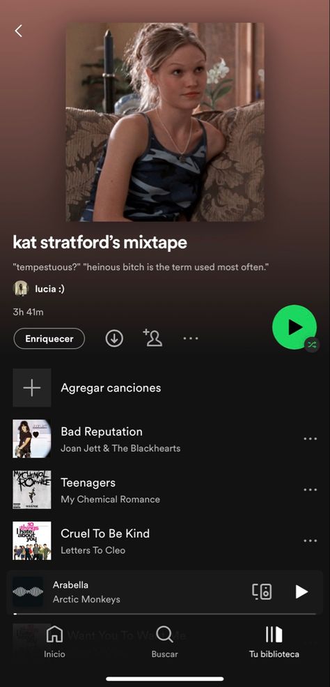 a spotify playlist for kat stratford (10 things i hate about you) including artists eg harry styles taylor swift artic monkeys my chemical romance 5sos avril lavigne Kat Stratford Music Taste, Kat Stratford Playlist, Kat Stratford Music, Kat Stratford Reading, How To Be Kat Stratford, Things To Name Your Playlist, Kay Stratford Aesthetic, Kat Stanford Outfits, Girlboss Playlist