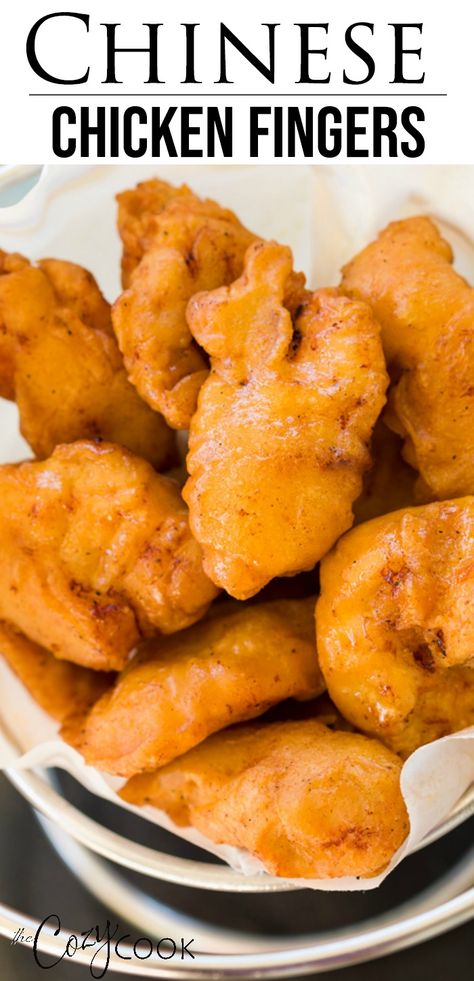 Chinese Chicken Fingers, Chicken Finger Recipes, Chicken Chinese, Cozy Cook, Homemade Chinese Food, Chinese Chicken Recipes, Easy Chinese Recipes, Cook Chicken, Chinese Chicken