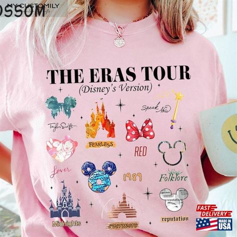 Vintage Disney Eras Tour Comfort Colors Shirt Disney's Version Disneyworld T-Shirt Unisex Check more at https://mycustomily.com/product/vintage-disney-eras-tour-comfort-colors-shirt-disney-s-version-disneyworld-t-shirt-unisex/ Retro Disneyland, Disney Eras, Disney Trip Outfits, Pets Movie, Hoodies Cute, Eras Tour Shirt, Disneyland Castle, Era Tour, Disney Version