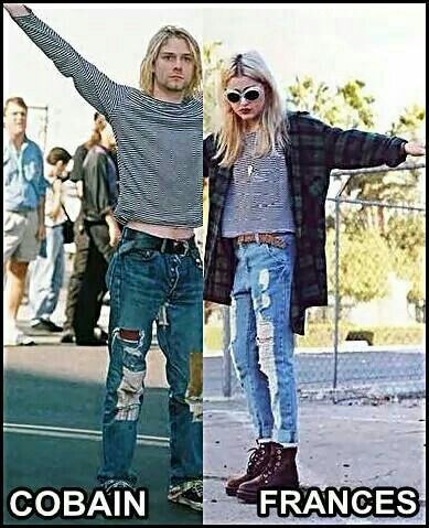 Kurt n Frances Kurt Cobain Daughter, Francis Bean Cobain, Kurt Cobain Outfit, Kurt Cobain Quotes, Curco Vein, Kurt Cobain Photos, 27 Club, Kurt And Courtney, Frances Bean Cobain