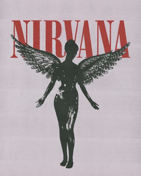 Nirvana Poster, Angel Posters, Grunge Posters, Art Eras, Horror Punk, Rock Band Posters, Punk Poster, Band Posters, Room Posters