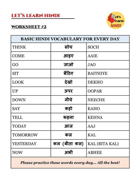 Basic Hindi Vocabulary Words, Hindi Basic Words, Hindi Basics For Beginners, Hindi Vocabulary Words, Hindi Activity, Hindi Vyanjan, Learning Hindi, Hindi Vocabulary, Hindi Learning