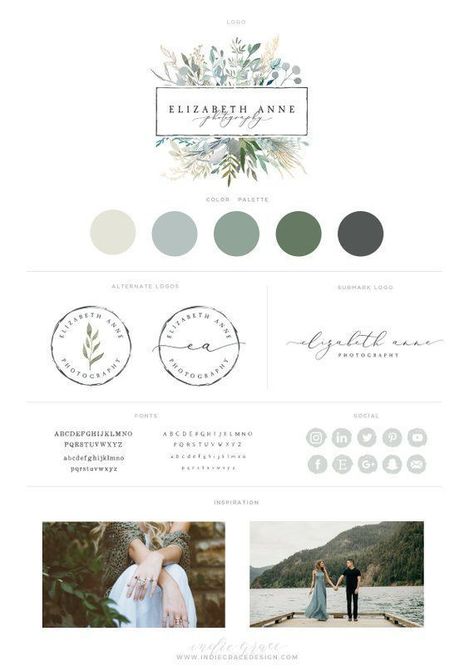 Custom Premade Watercolor Botanical Logo Design - Wreath Logo Branding - Essential Oil Logo-  photog - #logo #logodesign #elegantlogo Brochure Environment, Botanical Logo Design, Farmhouse Boutique, Oil Logo, Logos Photography, Botanical Logo, Brand Boards, Wreath Logo, Boutique Logo Design