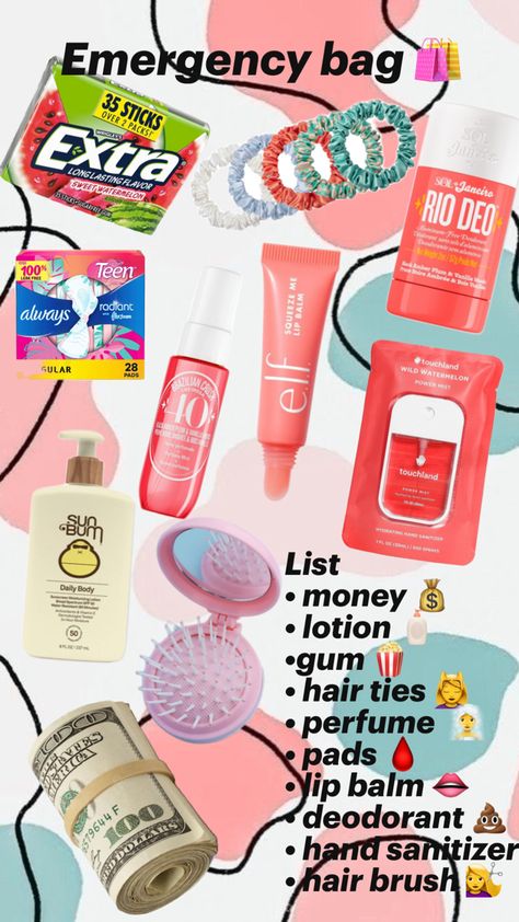 Sigma Emergency Kit For Girls, School Emergency Kit, Emergency Bag, Sweet Watermelon, Emergency Kit, Hand Sanitizer, Body Lotion, Middle School, Lip Balm