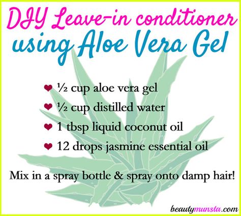 Make your own DIY aloe vera leave-in conditioner to improve your hair’s texture and moisture-retention! Leave-in conditioners are important hair care products, especially for people with dry hair. They have the ability to keep your hair conditioned and hydrated for long. This improves hair texture, softens brittle hair and promotes healthy locks overall. You don’t … Natural Beauty Hacks, Diy Conditioner, Conditioner Recipe, Jasmine Essential Oil, Aloe Vera For Hair, Best Beauty Tips, Haircuts Straight Hair, Natural Beauty Tips, Hair Growth Oil