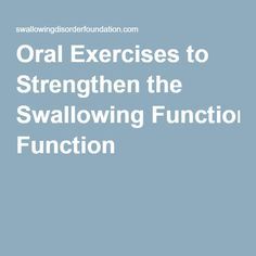 Oral Exercises to Strengthen the Swallowing Function Snf Slp, Tongue Exercises, Speech Language Pathology Grad School, Speech Pathology Activities, Dysphagia Therapy, Speech Worksheets, Medical Slp, Speech Therapy Tools, Speech Therapy Games