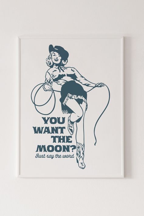 Vintage Cowgirl Pinup Wall Art Western Aesthetic Room Decor Poster Print Instant Download Cowgirl Wall Art Cowgirl Aesthetic Room Decor gift Cowgirl Pinup Art, Western Aesthetic Room, Vintage Cowgirl Pinup, Retro Cowgirl Aesthetic, Cowgirl Aesthetic Room, Poster For Wall Decor, Cowgirl Prints, Cowboy Illustration, Cowgirl Pinup