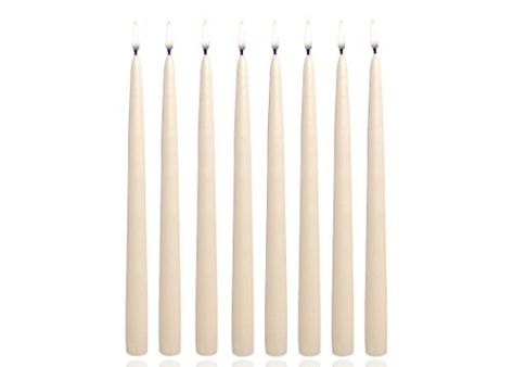 Classic Hand Dipped Taper Candles 12 Inch Tall Set of 12 Ivory * For more information, visit image link.Note:It is affiliate link to Amazon. #developer Dripless Candles, Taper Candle Holder, Garden Candles, Taper Candle Holders, Paraffin Wax, Taper Candles, Wicks, Candle Making, Taper Candle