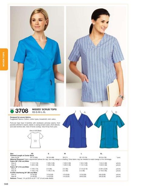 Purchase Kwik Sew 3708 Misses Scrub Tops and read its pattern reviews. Find other Uniforms, sewing patterns. Scrubs Pattern, Kwik Sew Patterns, Cna Nurse, Sew Patterns, Plus Size Sewing Patterns, Womens Scrub Tops, Plus Size Sewing, Medical Outfit, Kwik Sew