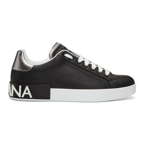 Textile Logo, Leather Sneakers, Converse Sneaker, Patch Logo, Black Silver, Calf Skin, Balenciaga, Dolce And Gabbana, Baskets