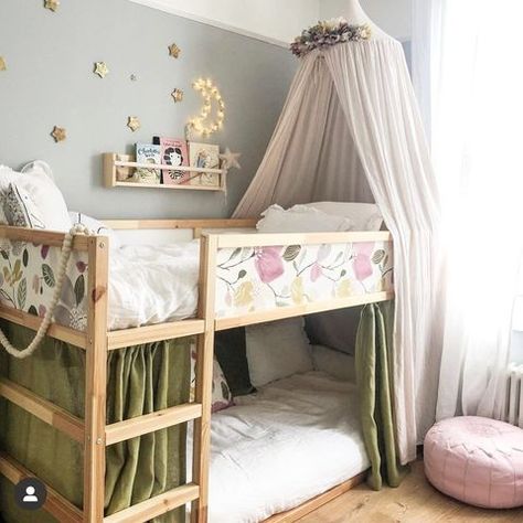 Ikea Bunk Bed Ideas, Ikea Kura Bed Hack, Play Bedroom, Kura Bed Hack, Ikea Bunk Bed, Future Bedroom Ideas, Nursery Makeover, Bed Makeover, Ikea Kura Bed