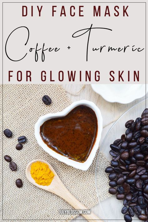 3 DIY Coffee Face Masks for Beautiful Skin - ♡ July Blossom ♡ Diy Face Mask Coffee, Coffee Face Cream Diy, Homemade Coffee Face Mask, Turmeric And Coffee Face Mask, Coffee Face Mask For Glowing Skin, Coffee Mask For Face, Diy Coffee Face Mask, Turmeric Coffee, Diy Homeschool